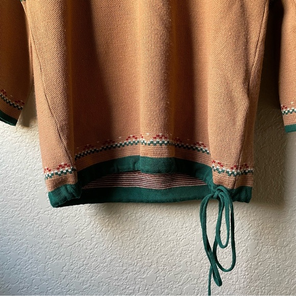 Vintage Catalina Jacquard Wool Southwestern Aztec Bell Sleeve Sweater Medium - Picture 7 of 9